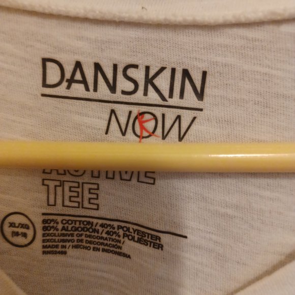 White Danskin Now T-Shirt - Picture 3 of 3